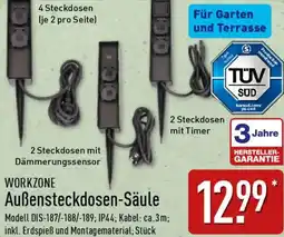 Aldi Nord WORKZONE Außensteckdosen-Säule Angebot