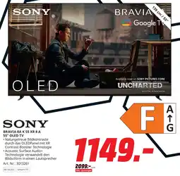 MediaMarkt SONY BRAVIA 8A K 55 XR 8 A 55" OLED TV Angebot