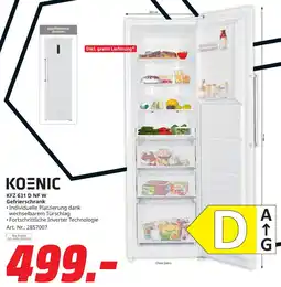 MediaMarkt KOENIC KFZ 631 D NF W Gefrierschrank Angebot
