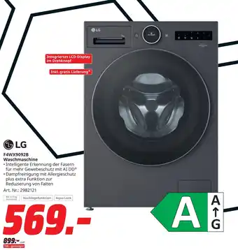 MediaMarkt LG Waschmaschine F4WX9092B Angebot