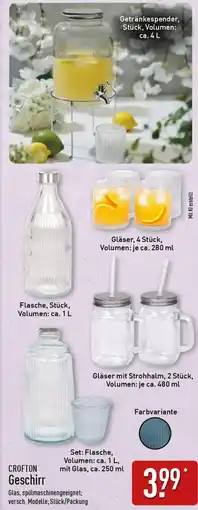 Aldi Nord CROFTON Geschirr Angebot