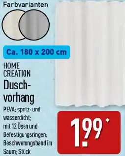 Aldi Nord HOME CREATION Duschvorhang Angebot