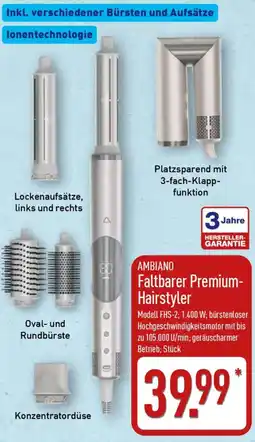 Aldi Nord AMBIANO Faltbarer Premium Hairstyler Angebot