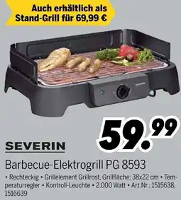 MEDIMAX SEVERIN Barbecue-Elektrogrill PG 8593 Angebot