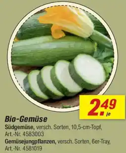 toom Baumarkt Bio-Gemüse Angebot