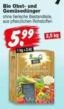 Repo Markt Sonnenhof Bio Obst- und Gemüsedünger Angebot