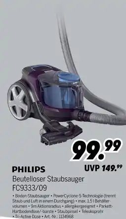 MEDIMAX PHILIPS Beutelloser Staubsauger FC9333/09 Angebot