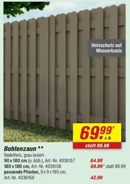 toom Baumarkt Bohlenzaun Angebot