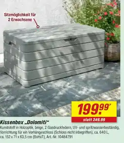 toom Baumarkt Kissenbox ,,Dolomiti" Angebot