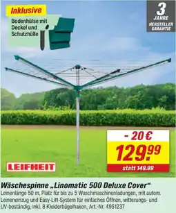 toom Baumarkt LEIFHEIT Wäschespinne ,,Linomatic 500 Deluxe Cover" Angebot
