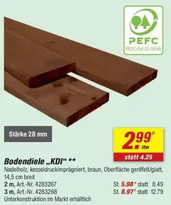 toom Baumarkt Bodendiele ,,KDI" Angebot