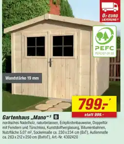 toom Baumarkt Gartenhaus ,,Mano" Angebot