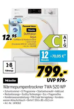 MEDIMAX Miele Wärmepumpentrockner TWA 520 WP Angebot
