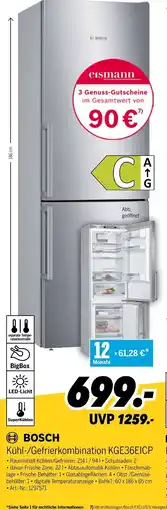 MEDIMAX BOSCH Kühl-/Gefrierkombination KGE36EICP Angebot
