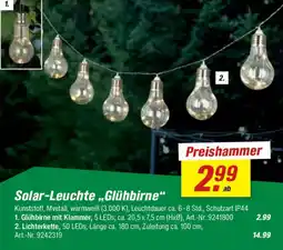 toom Baumarkt Solar-Leuchte ,,Glühbirne" Angebot