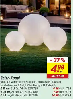 toom Baumarkt Solar-Kugel Angebot