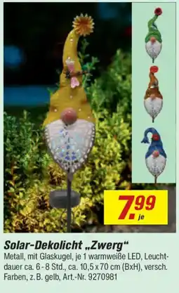 toom Baumarkt Solar-Dekolicht ,,Zwerg" Angebot