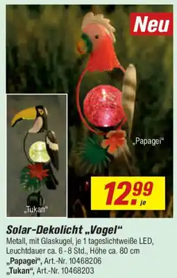 toom Baumarkt Solar-Dekolicht ,,Vogel" Angebot