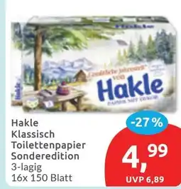 Budni Hakle Klassisch Toilettenpapier Sonderedition Angebot