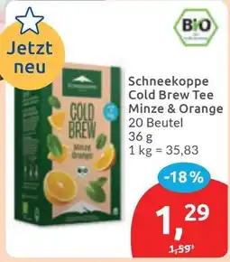 Budni Schneekoppe Cold Brew Tee Minze & Orange Angebot