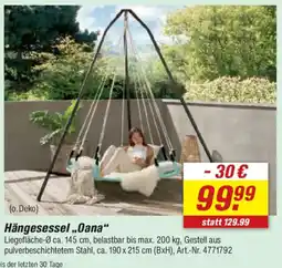toom Baumarkt Hängesessel ,,Oana" Angebot