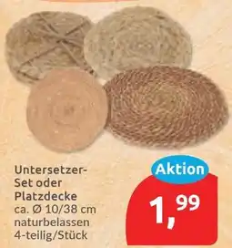 Budni Untersetzer- Set oder Platzdecke Angebot