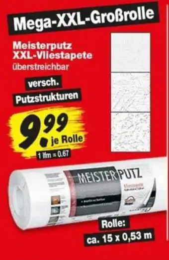 Repo Markt Meisterputz XXL-Vliestapete Angebot