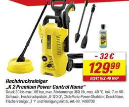 toom Baumarkt Karcher Hochdruckreiniger ,,K 2 Premium Power Control Home" Angebot