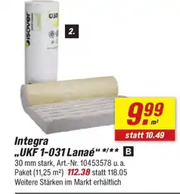 toom Baumarkt Isover Integra ,,UKF 1-031 Lanaé" Angebot