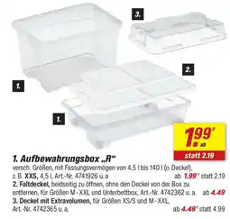 toom Baumarkt Aufbewahrungsbox ,,R" Angebot