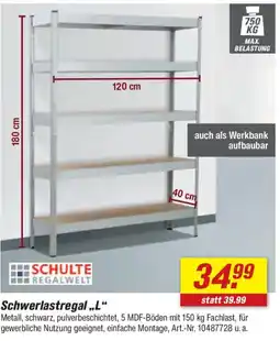 toom Baumarkt SCHULTE REGALWELT Schwerlastregal ,,L" Angebot