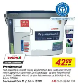 toom Baumarkt Premiumweiß Angebot
