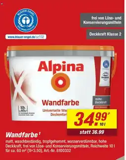 toom Baumarkt Alpina Wandfarbe Angebot