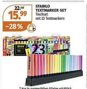 Müller Stabilo Textmarker-set Tischset Mit 23 Textmarkern Angebot