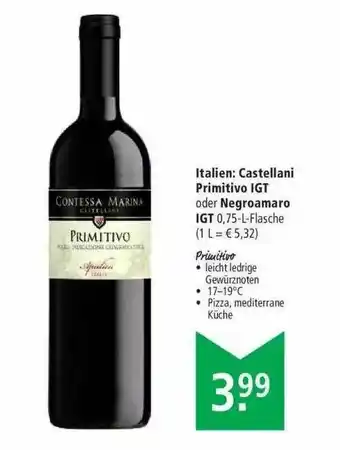 Marktkauf Castellani Primitivo Igt Oder Negroamaro Igt Angebot