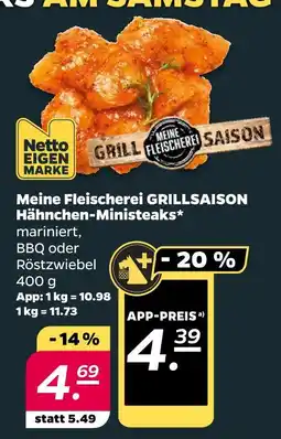 NETTO Netto eigenmarke meine fleischerei grillsaison hähnchen-ministeaks Angebot