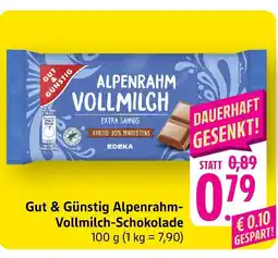 Edeka Gut & günstig alpenrahm vollmilch-schokolade Angebot