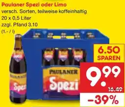 Netto Marken-Discount Paulaner Spezi oder Limo Angebot