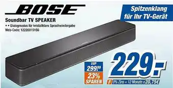 Expert Klein Bose Soundbar Tv Speaker Angebot