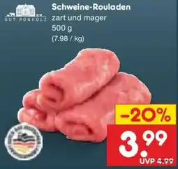 Netto Marken-Discount GUT PONHOLZ Schweine-Rouladen Angebot