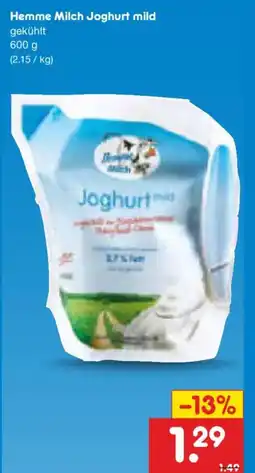 Netto Marken-Discount Hemme Milch Joghurt mild Angebot