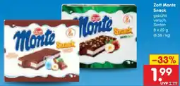 Netto Marken-Discount Zott Monte Snack Angebot