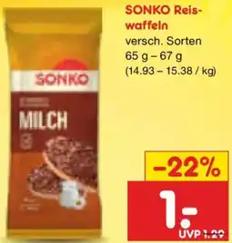 Netto Marken-Discount SONKO Reiswaffeln Angebot