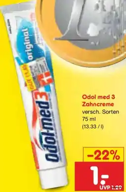 Netto Marken-Discount Odol med 3 Zahncreme Angebot