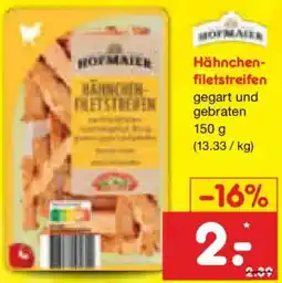 Netto Marken-Discount HOFMAIER Hähnchenfiletstreifen Angebot