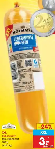 Netto Marken-Discount HOFMAIER XXL Leberwurst Angebot
