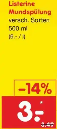 Netto Marken-Discount Listerine Mundspülung Angebot