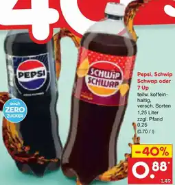 Netto Marken-Discount Pepsi, Schwip Schwap oder 7 Up Angebot