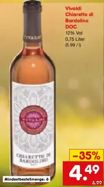 Netto Marken-Discount Vivaldi Chiaretto di Bardolino DOC Angebot