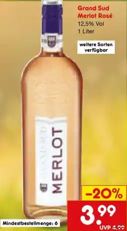 Netto Marken-Discount Grand Sud Merlot Rosé Angebot